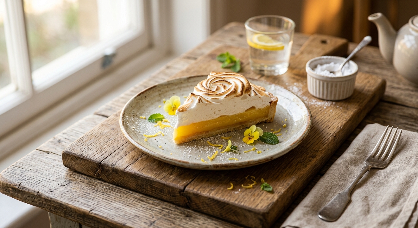 LEMON MERINGUE CLOUD TART — AI-generated headline for Instagram