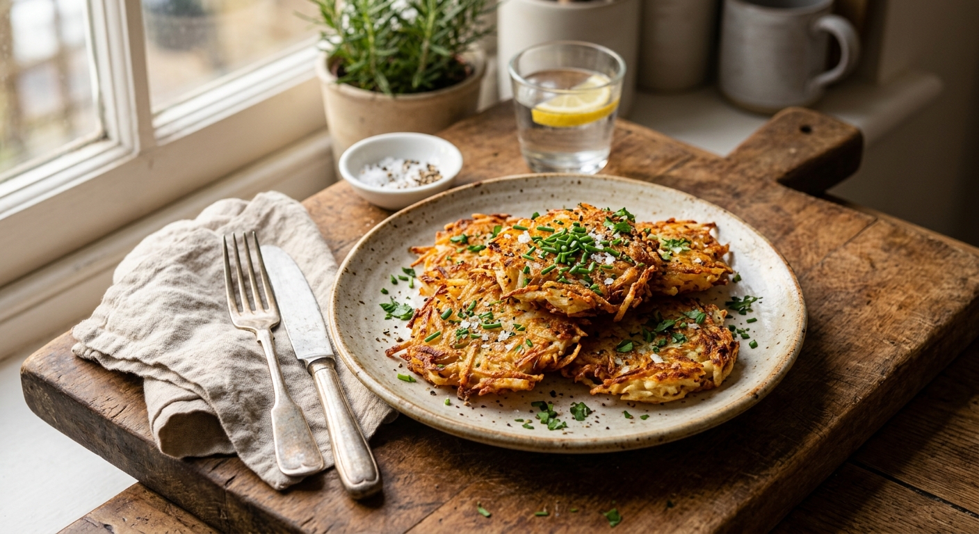 Homemade Crispy Hash Browns — AI-generated headline for Instagram