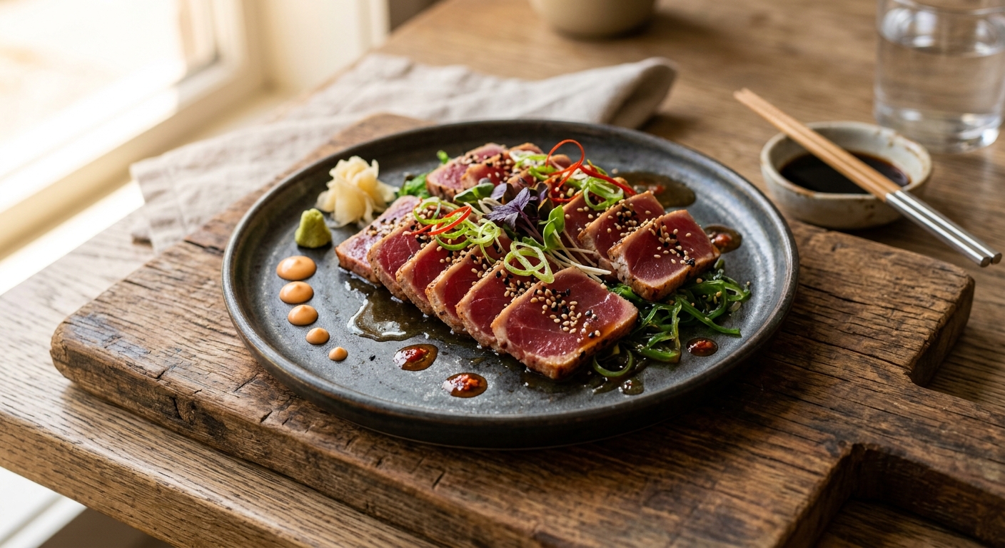 Tuna Tataki — AI-generated headline for Instagram