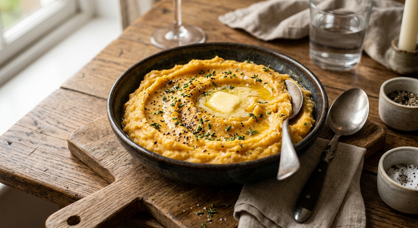 Buttery Mashed Swede with Black Pepper — AI-generated headline for RecipeFiler