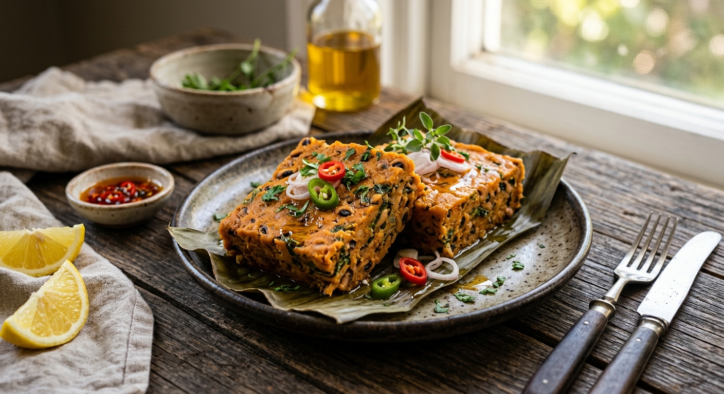 Koki Beans — Steamed Black-Eyed Bean Cake — recipe by RecipeFiler