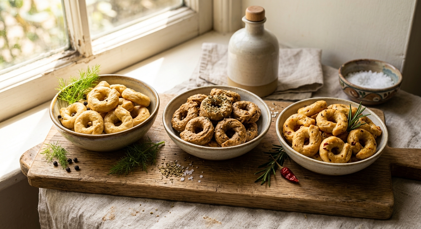 Taralli - Herbs, Seeds, Nuts — AI-generated headline for Instagram