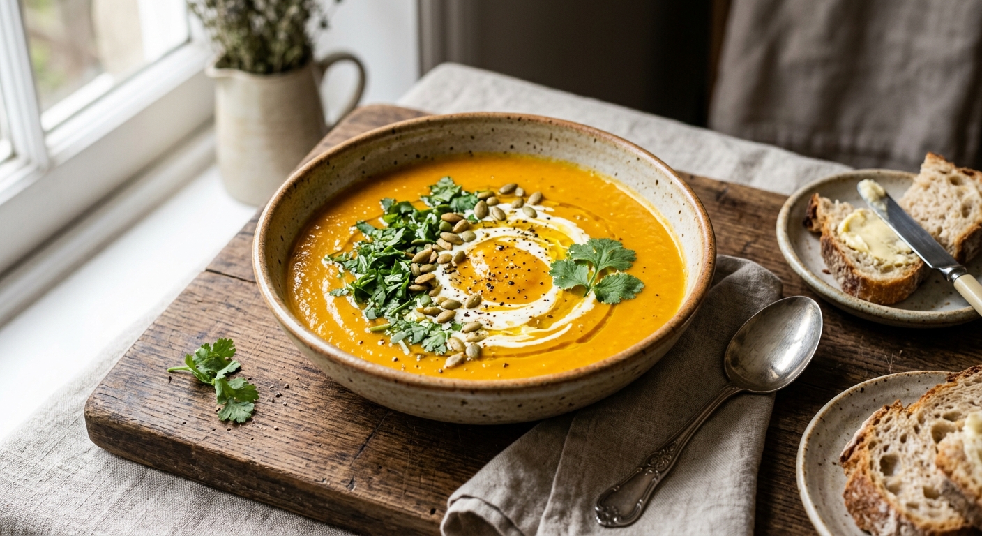 Carrot and Coriander Soup — AI-generated headline for RecipeFiler
