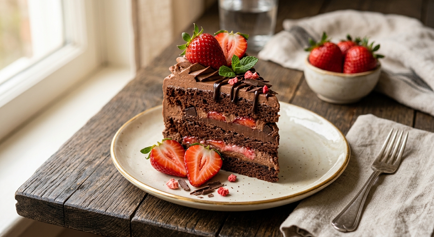 Chocolate Strawberry Cake — AI-generated headline for TikTok