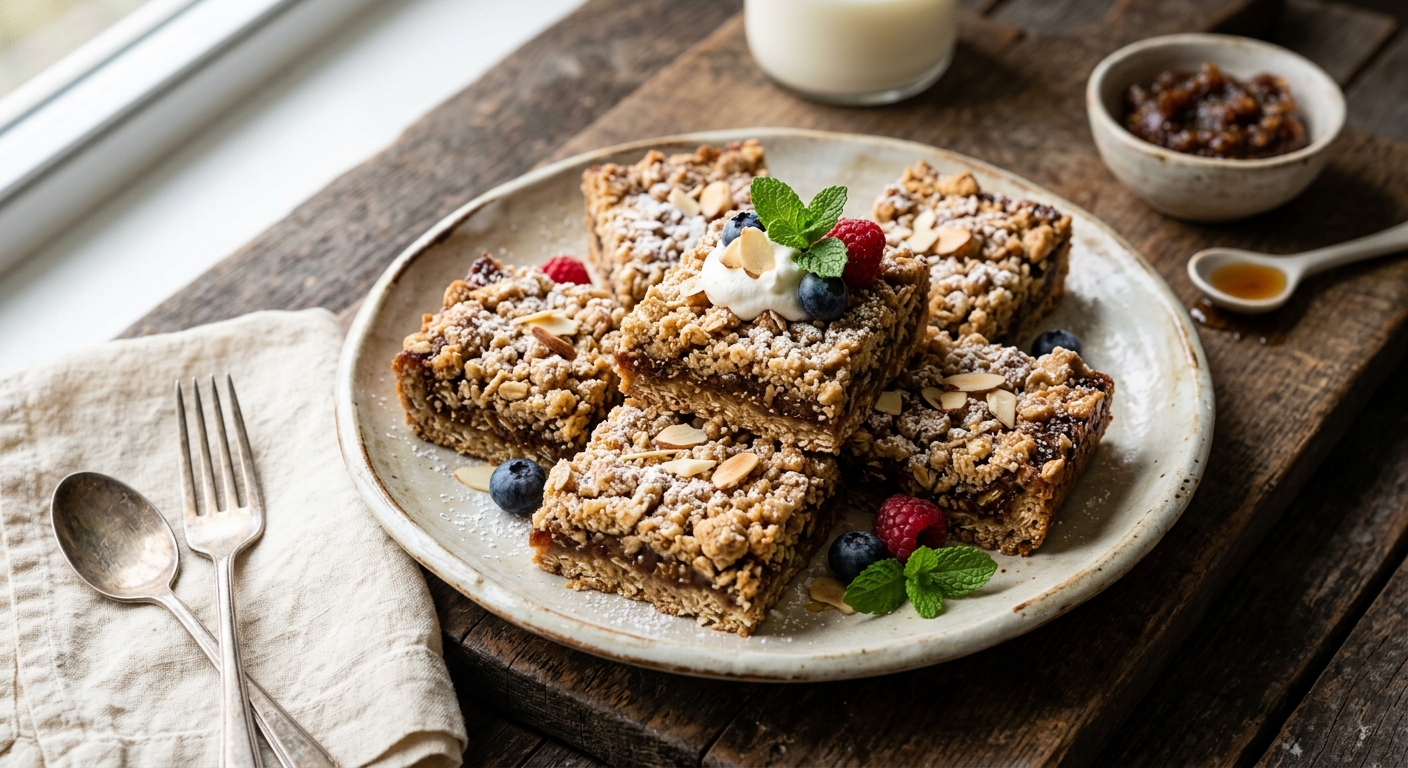 Canadian Oat and Date Squares — AI-generated headline for RecipeFiler