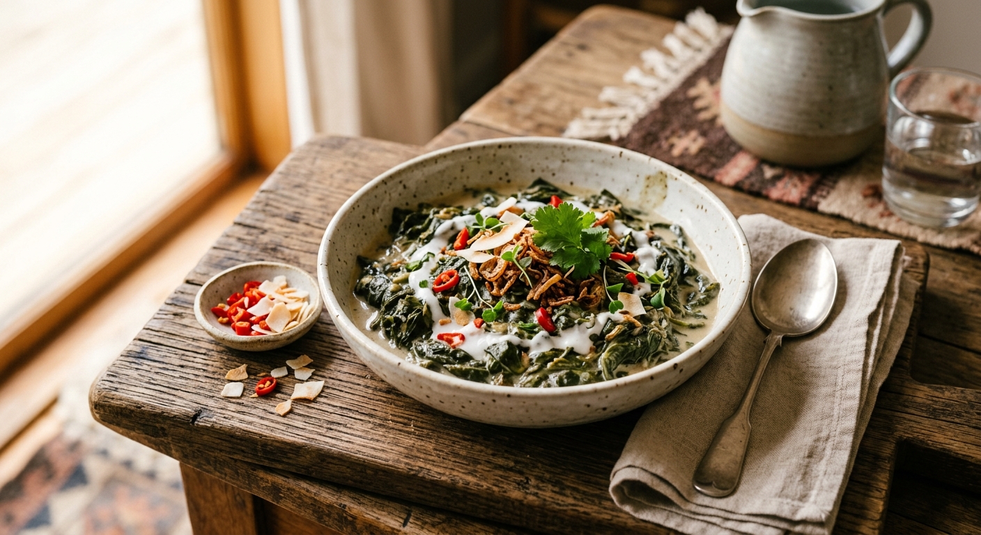 Rukau — Cook Islands Taro Leaves in Coconut Cream — AI-generated headline for RecipeFiler