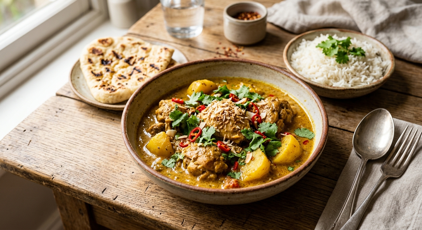 Kuku Paka — Kenyan Coconut Chicken Curry — AI-generated headline for RecipeFiler