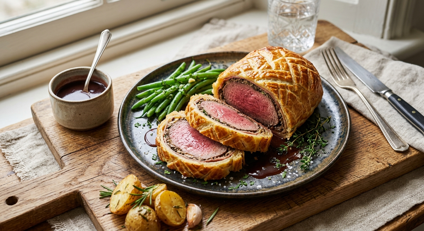 Classic Beef Wellington — AI-generated headline for J_C