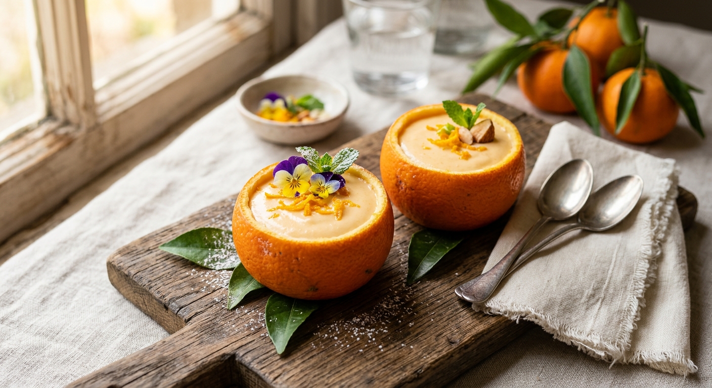 Clementine Posset in Clementine Cups — AI-generated headline for Instagram