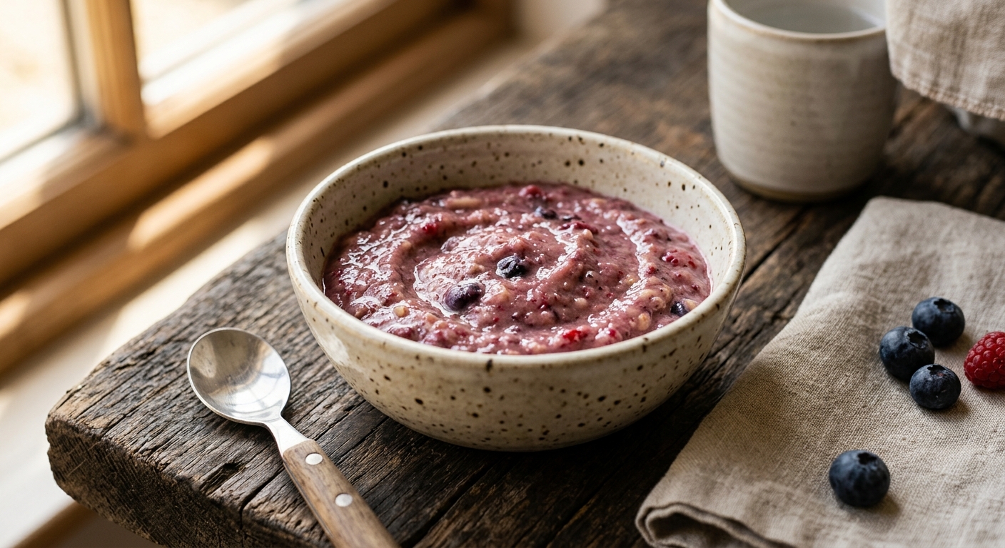 Banana and Berry Mash Baby Food — AI-generated headline for RecipeFiler
