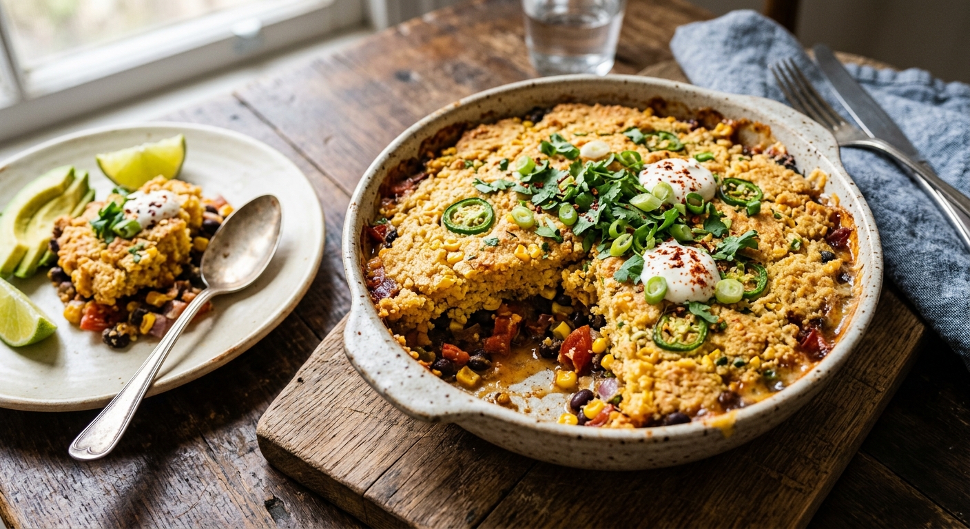 American Cornbread and Black Bean Bake — AI-generated headline for RecipeFiler