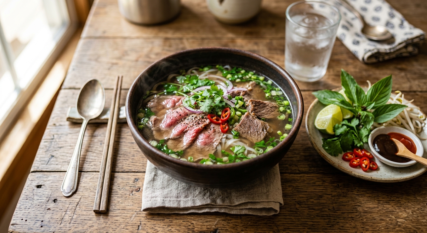 Pho Bo — AI-generated headline for RecipeFiler