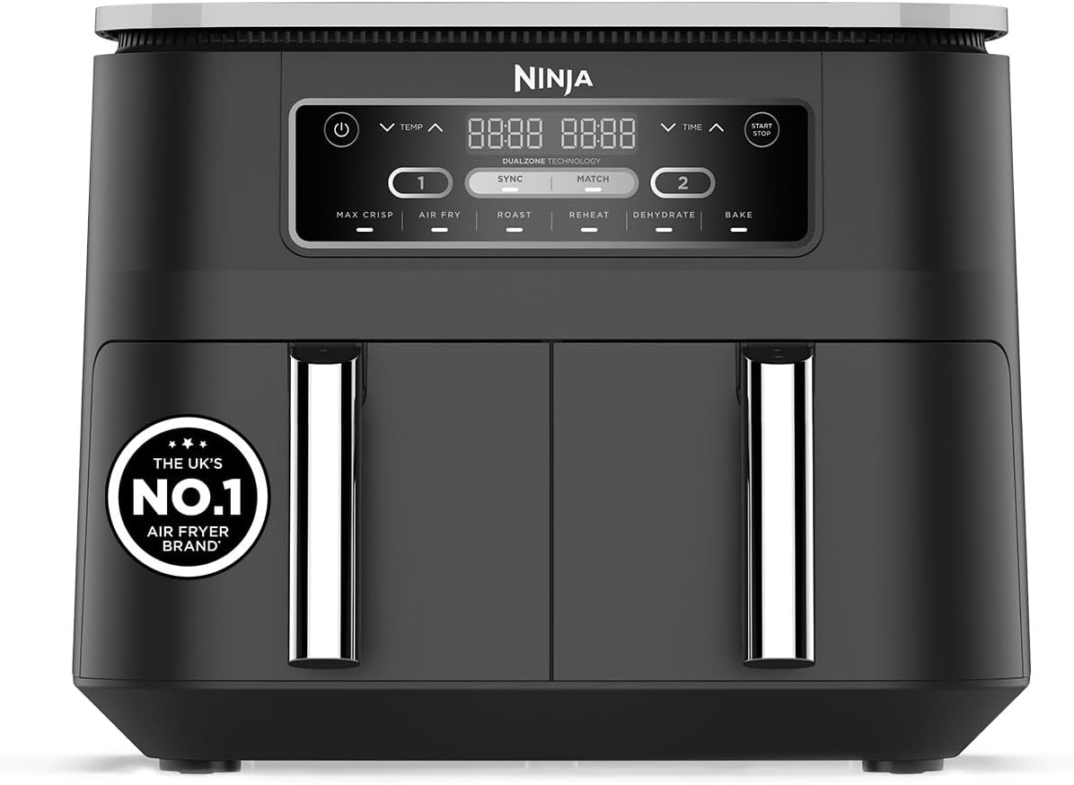 Ninja Foodi Dual Zone Digital Air Fryer, 2 Drawer AF300UK