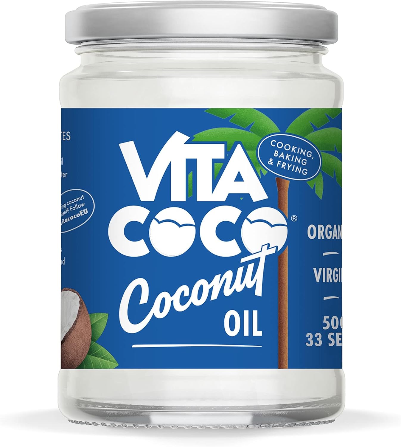 Vita Coco Organic Coconut Oil, Extra Virgin, Cold Pressed, Keto, Gluten Free, , 500 ml (Pack of 1)