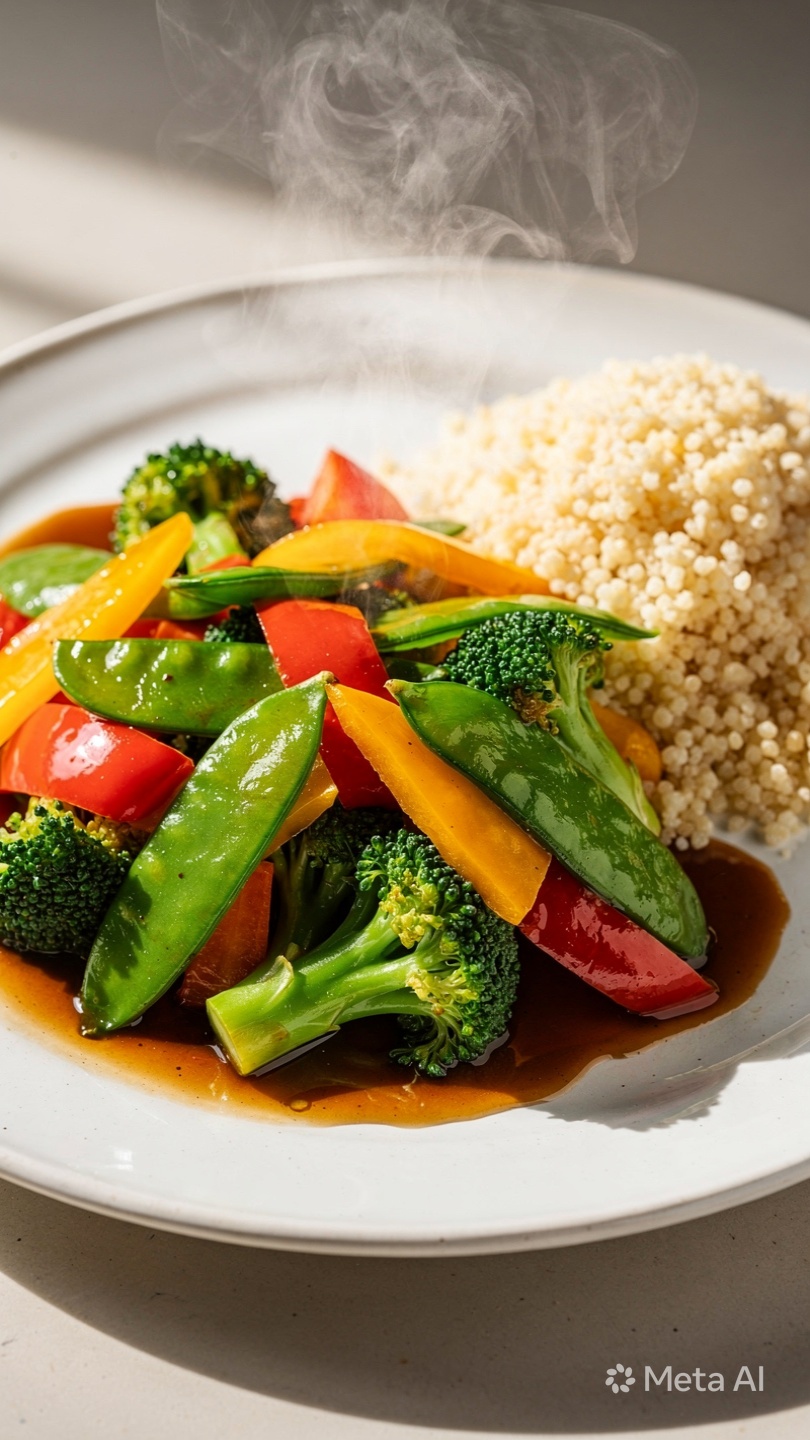 Vegetable Stir Fry with Couscous — recipe by Recipe Filer