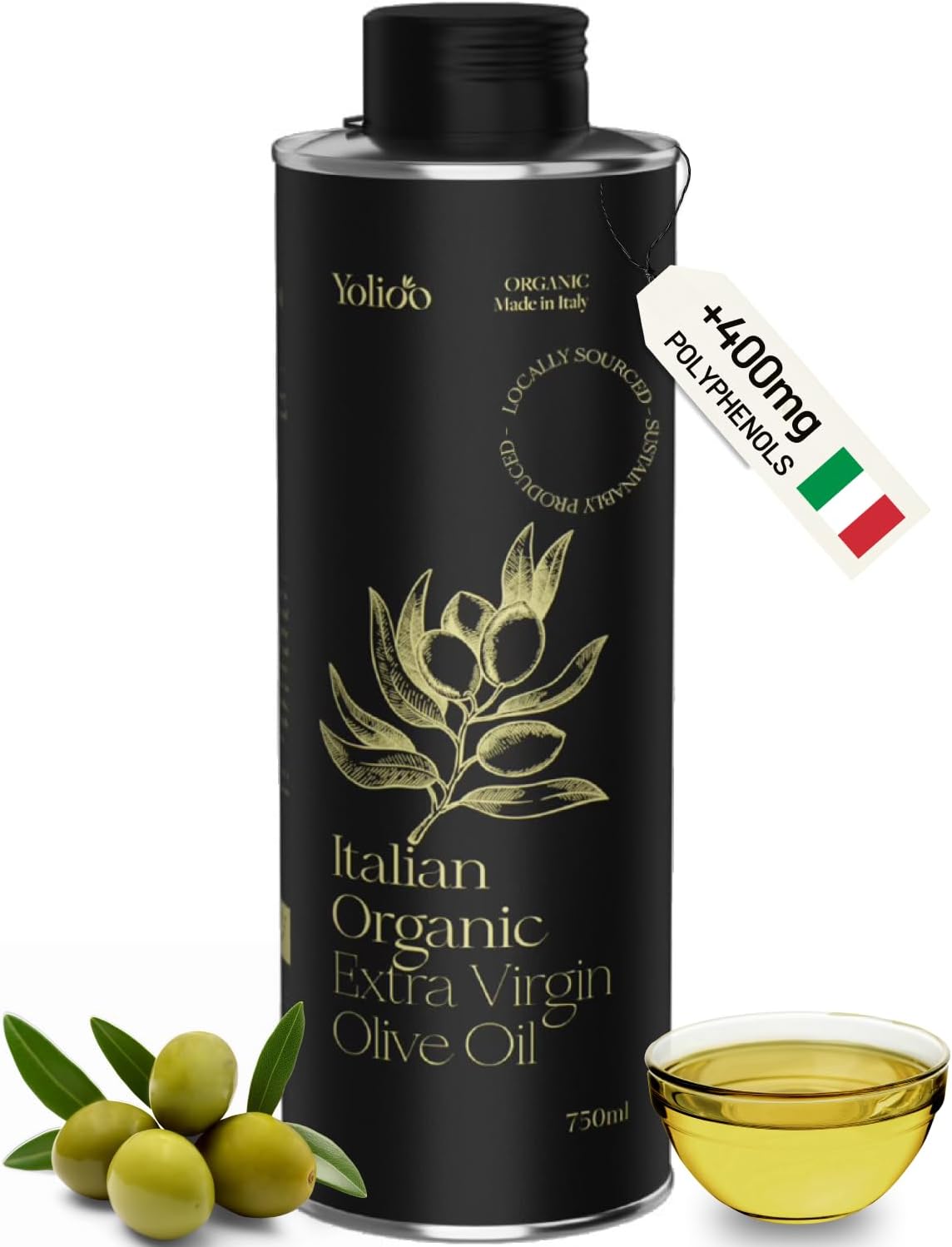 100% Italian Organic Extra Virgin Olive Oil (0.75l)