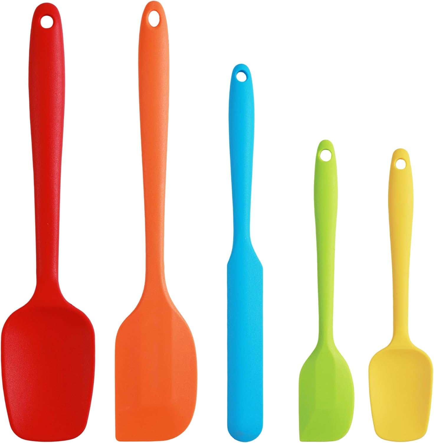 Silicone Spatulas, 5 Piece High Heat Resistant Non-Stick Rubber Spatulas Set