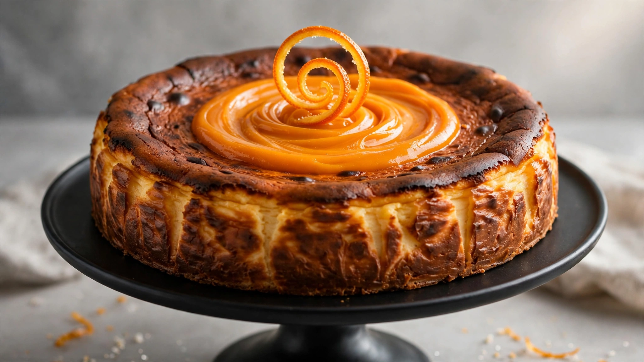 Vanilla and Orange Basque Cheesecake — recipe by katplaystennis