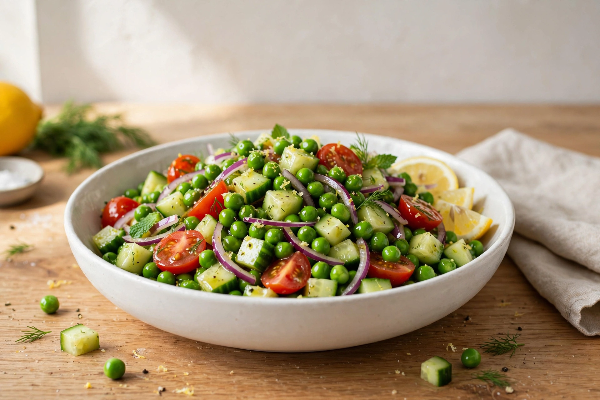 Petit Pois Salad — recipe by katplaystennis