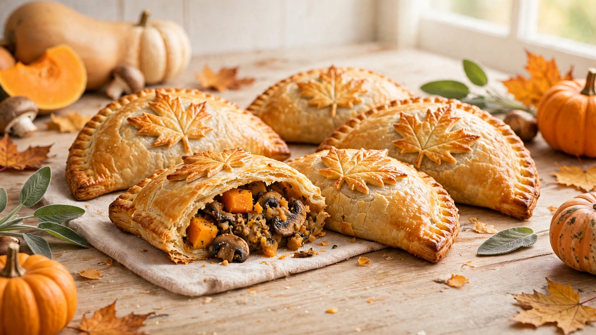 Harvest Moon Butternut And Mushroom Pies — recipe by katplaystennis