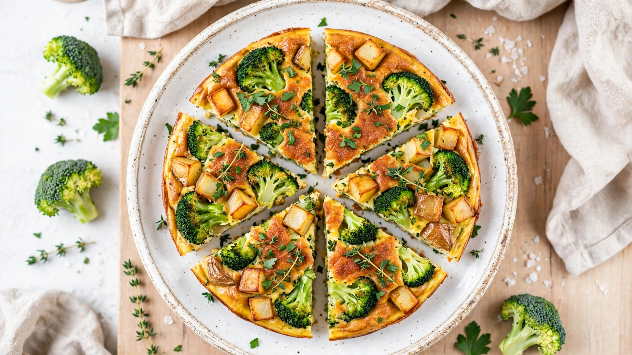 Broccoli and Potato Frittata — recipe by katplaystennis