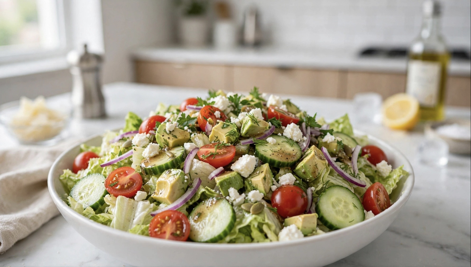 Crisp Iceberg Garden Salad  — recipe by katplaystennis