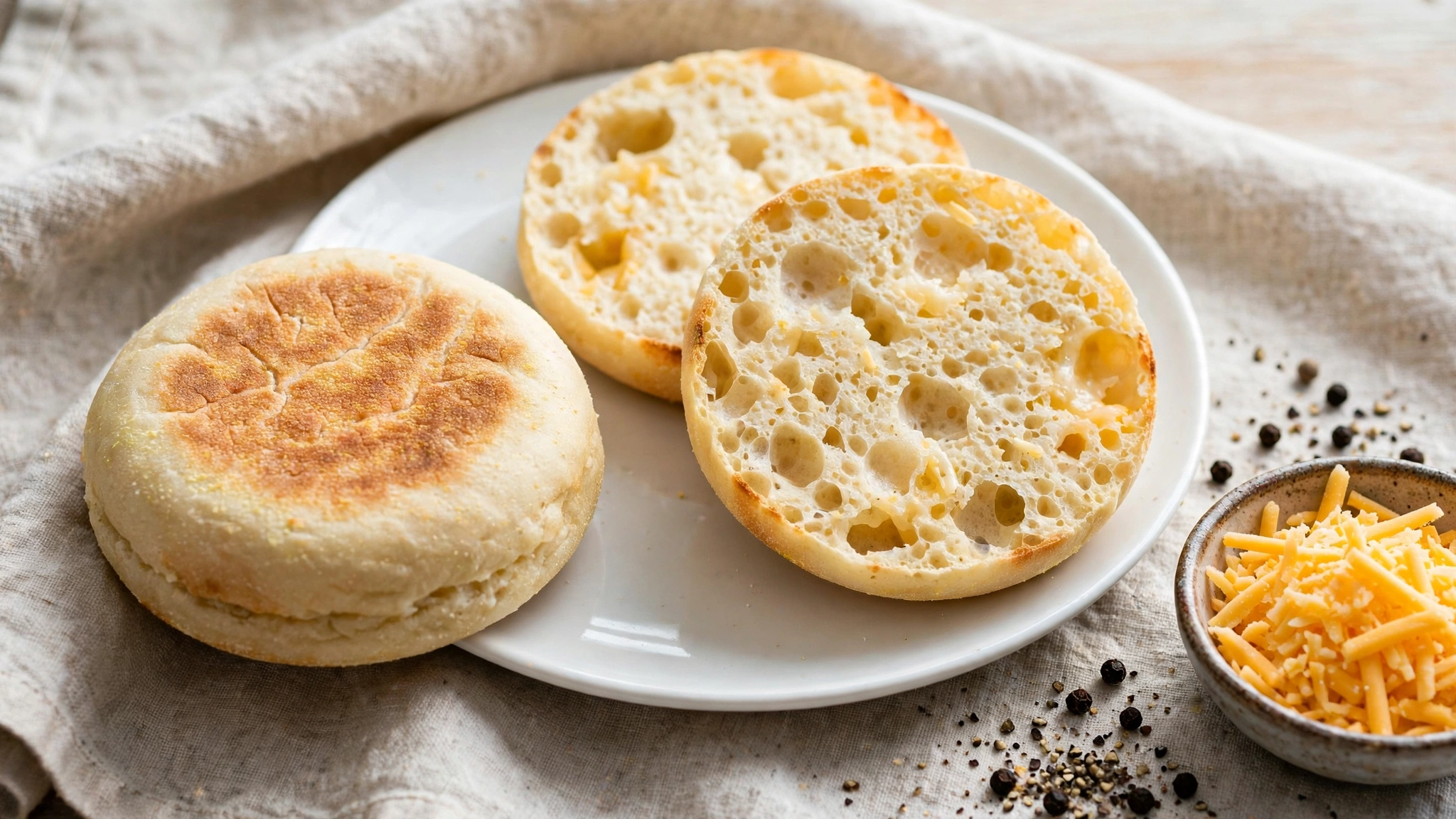 English Cheese Muffins — recipe by katplaystennis