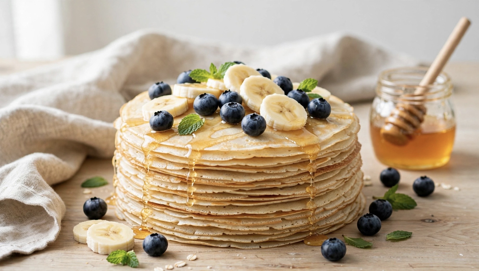 Healthy Oat & Banana Breakfast Pancakes — recipe by katplaystennis