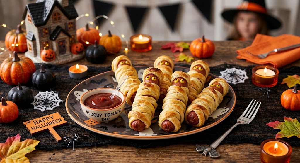Spooky Mummy Halloween Hot Dogs — recipe by J_C