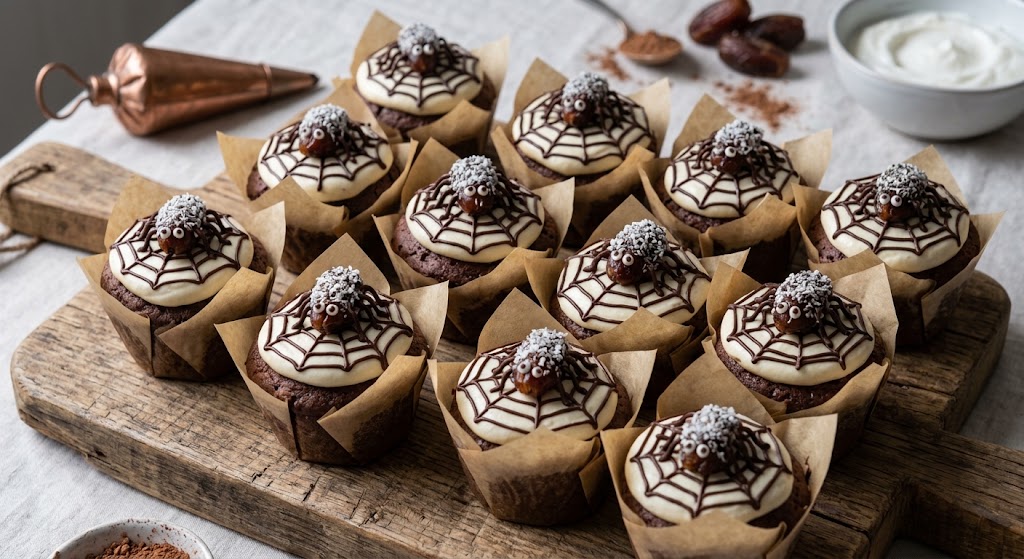 Healthy Spooky Spiderweb Cupcakes — recipe by J_C
