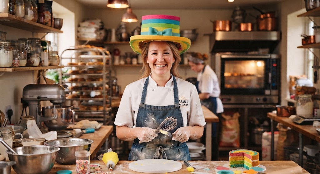 GBBO Edible Technicolor Stripe Boater Cake Recipe — recipe by J_C