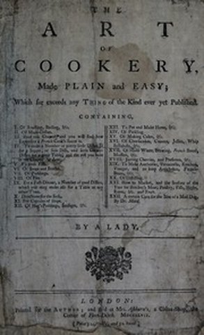 The Art of Cookery Made Plain and Easy — cover scan from archive.org