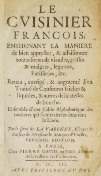 Le Cuisinier François — cover scan from archive.org